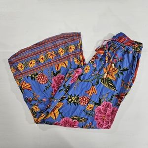 Cynthia Rowley floral print wide leg pants women's size Xsmall
